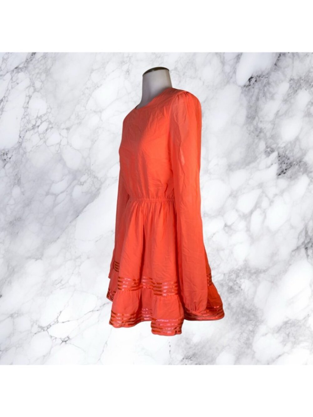 Lovers and Friends Allister Dress in Coral Red - Picture 8 of 10